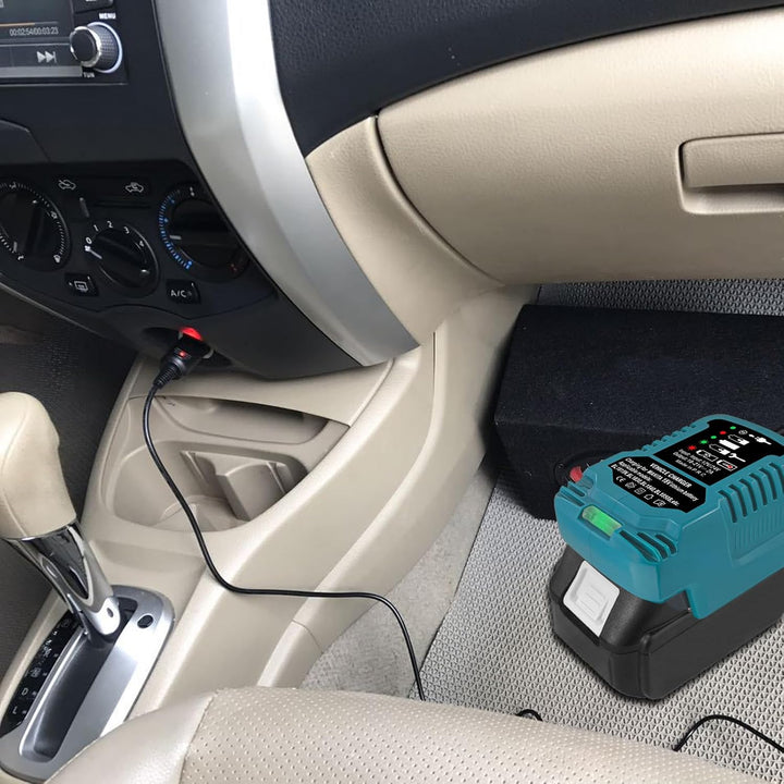 Auto DC18RC Schnellladegerät Kompatibel für Makita 18V Akku BL1830 BL1840 BL1850 BL1860, mit LED Anz