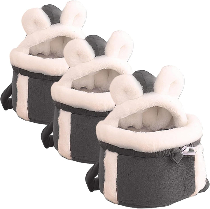 NIDONE Katzentasche, weicher und Warmer Katzen- und Hunde-Frontträger, Doppeltaschen-Rucksack, Winte