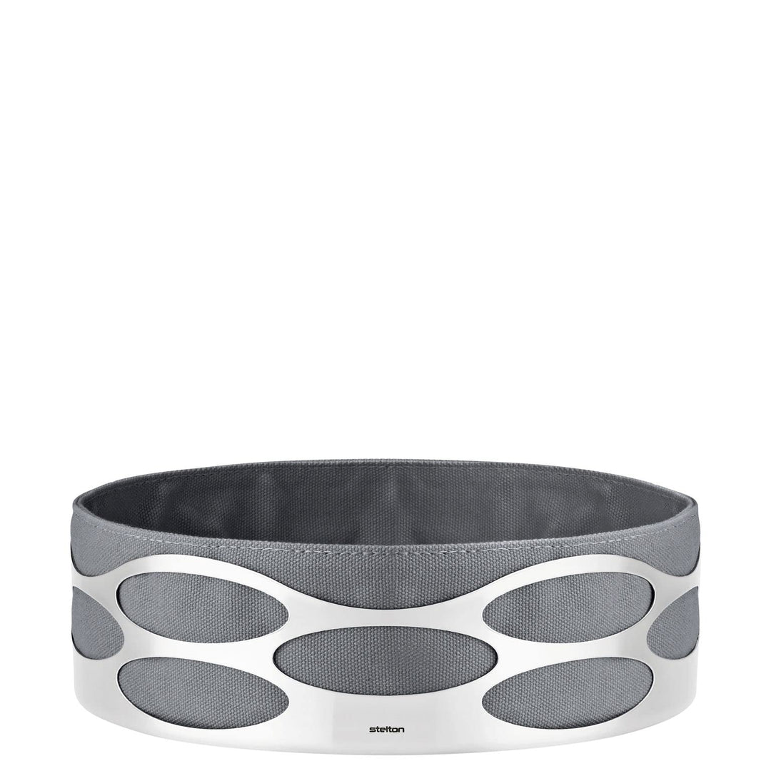 Stelton x-28-3-4 Embrace Brotschale, Edelstahl, Taupe, 23 x 23 x 7 cm