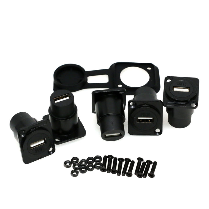 USB 2.0 Typ D Metallstecker Buchse zu Buchse Modulstecker USB Stecker Buchse Panel Montage USB 2.0 f