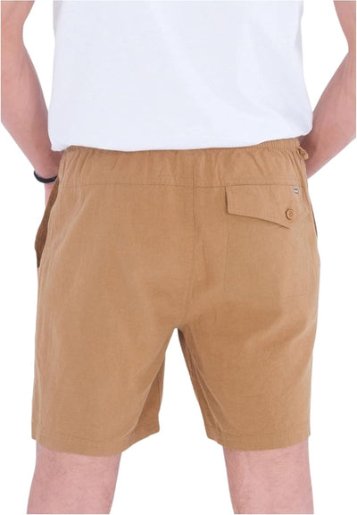 Hurley Herren Bermuda Shorts Baja Linen Volley 17' M Goldene Doodle, M Goldene Doodle