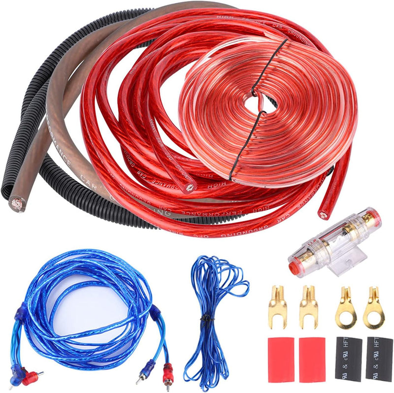 BOROCO Auto-Subwoofer-Kabel-Kit, Verstärker-Installationskabel-Kits Auto-Verstärker-Verkabelung Vers