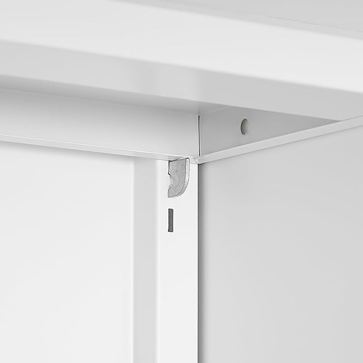 Rollcontainer Aktenschrank Büroschrank aus Metall mit 2 Türen und Verstellbare Einlegeböden, Drucker
