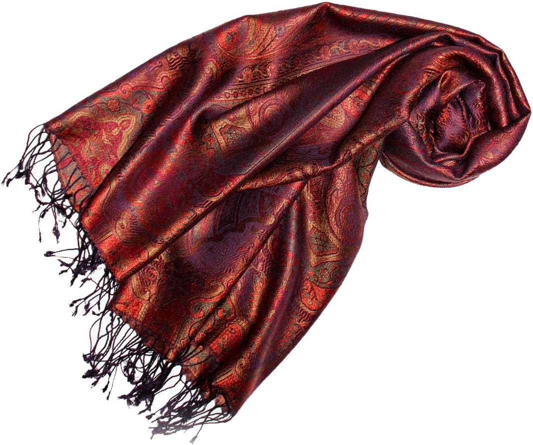 Lorenzo Cana Herren Schal Schaltuch jacquardgewebt 100% Seide 70 cm x 190 cm Paisleymuster Seidensch