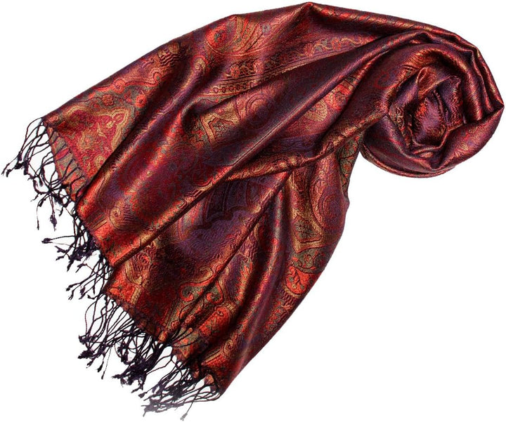 Lorenzo Cana Herren Schal Schaltuch jacquardgewebt 100% Seide 70 cm x 190 cm Paisleymuster Seidensch
