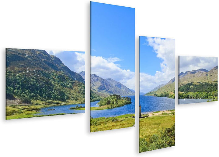 islandburner Bild auf Leinwand Glenfinnan Loch Shiel See Hochland Schottland Bilder Wandbilder Poste