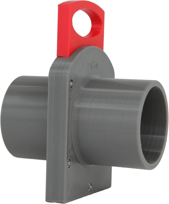 DRUCKKRAFT Blastgate DN58 (Ø 58 mm OD beidseitig) | Luft-Sperrschieber für Absauganlage | PETG | sta