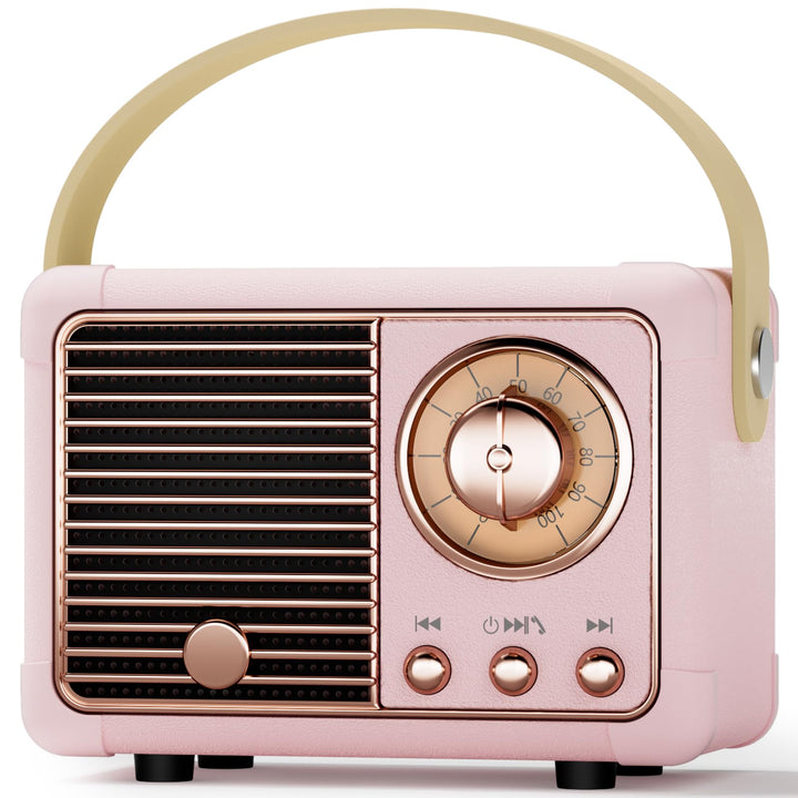 Bluetooth Lautsprecher Klein Retro Tragbarer Party-Lautsprecher für drinnen und draussen Kawaii Deko