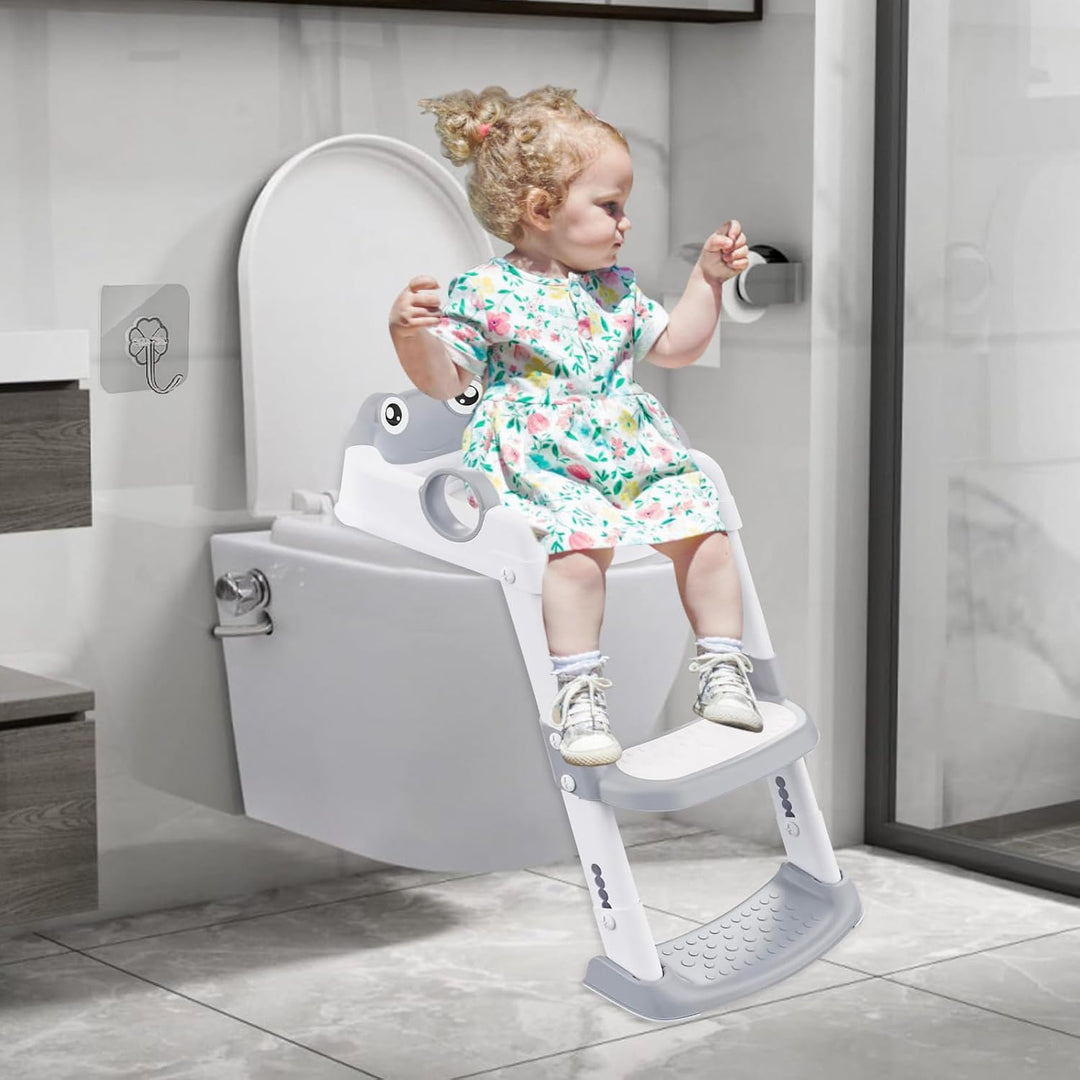 UCAMP Toilettensitz Kinder Toilettenaufsatz Kinder, Toilettensitz Kinder mit Treppe, Höhenverstellba