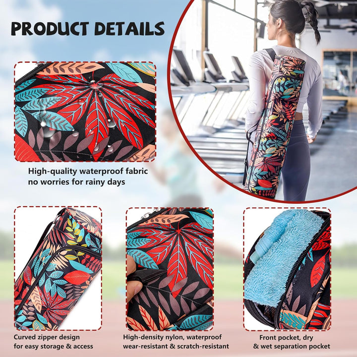 Aucuu Yogatasche, Yogamatte Tasche, Sporttasche Damen mit Nassfach & Flaschentasche, Verstellbarer S
