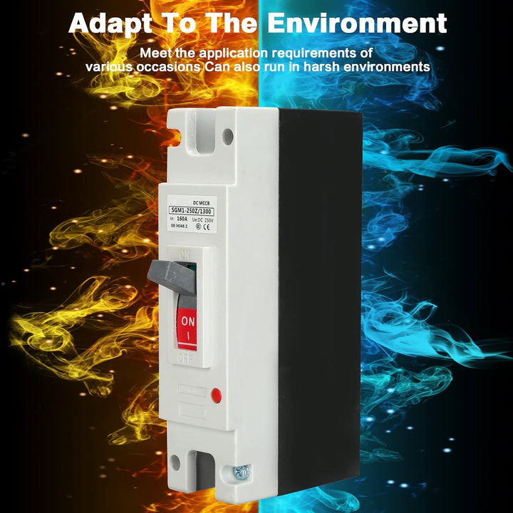 DEWIN Leistungsschalter, 1P DC Leistungsschalter Geformtes Gehäuse MCCB Solarbatterieschalter 250V 1