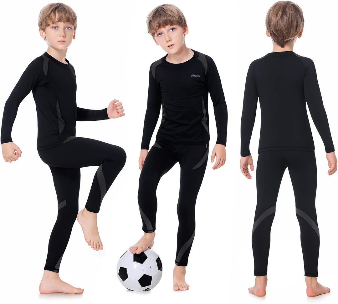 BENNALD Thermounterwäsche Kinder, Funktionsunterwäsche Junge Skiunterwäsche Mädchen Winter atmungsak
