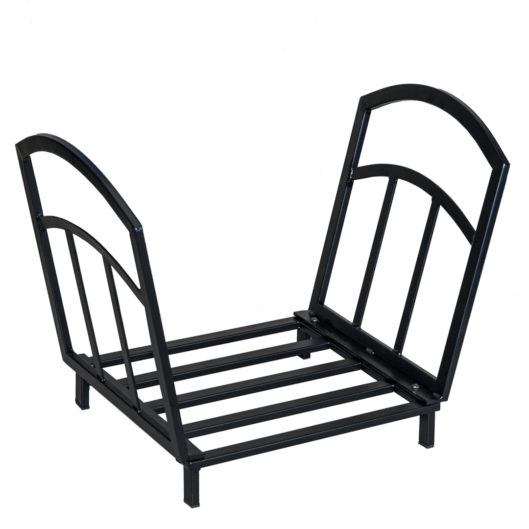 Loywe Holzkorb Kaminholz 40.6X31.7X39.4CM Holzwiege Kamin Feuerholzkorb Metall Brennholzkorb für Inn