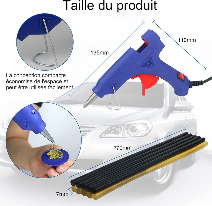 Tosucs Dellen Reparatur Ausbeulwerkzeug Dent Puller Set, Auto Paintless Dellen Reparaturset, DIY Gol