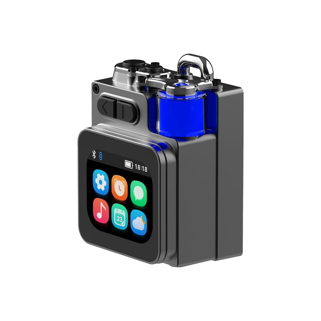 Tragbarer Bluetooth Lautsprecher mit Touchscreen, mit RGB Umgebungslicht Sound, Kleiner Outdoor Blue