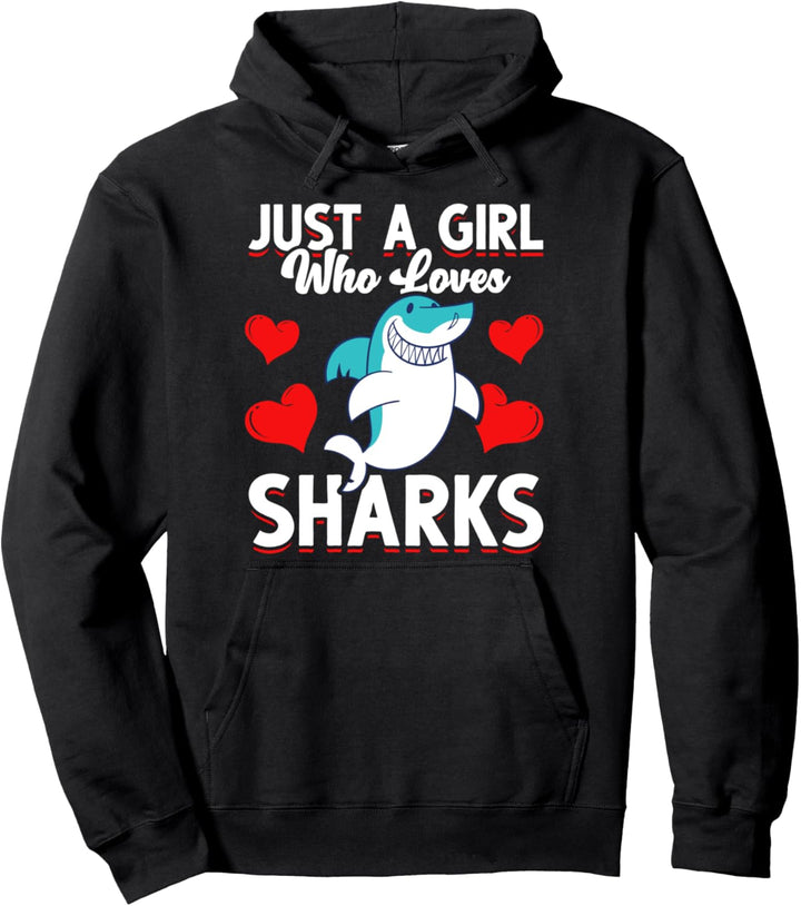 Meeresbewohner Raubtier Damen Mädchen Geschenk Hai Pullover Hoodie