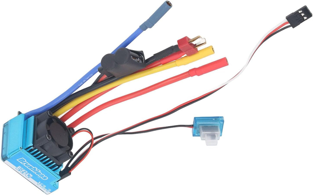 Pyhodi RC Car Brushless ESC, 80A 2-3S Easy Reset Elektronischer Geschwindigkeitsregler für 1/10 RC C