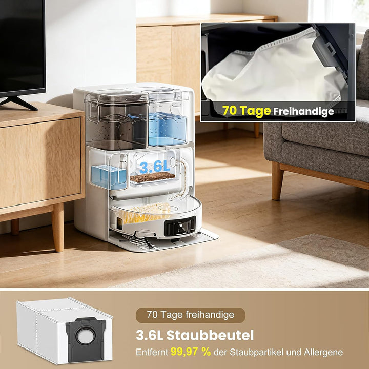 20 Stück Zubehör für Mova Z60 / Z70 Ultra Roller Saugroboter | Ersatzteil mit 2 Hauptbürste 2 Wischr