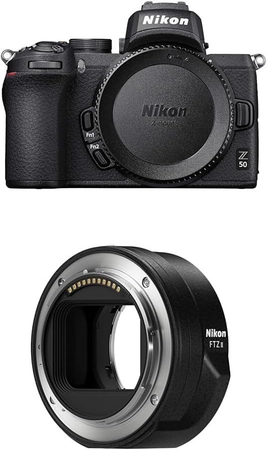 Nikon Z 50 Spiegellose Kamera im DX-Format + NIKON FTZ II (Adapter für F-Mount Objektive auf Z-Mount