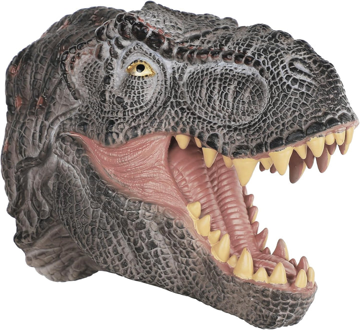 Realistisches Dinosaurier Handpuppe Kopf – T-Rex Puppenspielzeug aus Gummi für Kinder &amp; Erwachsene –