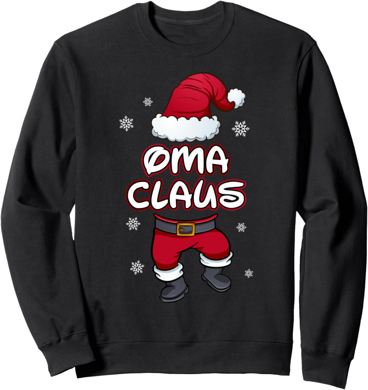 Oma Claus Weihnachten Familie Partnerlook Weihnachtsmann Sweatshirt