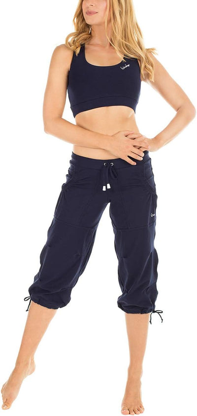 Winshape Damen “Feel good” ¾ Trainingshose WBE6 Dance Fitness Freizeit Sport XS Night-blue, XS Night