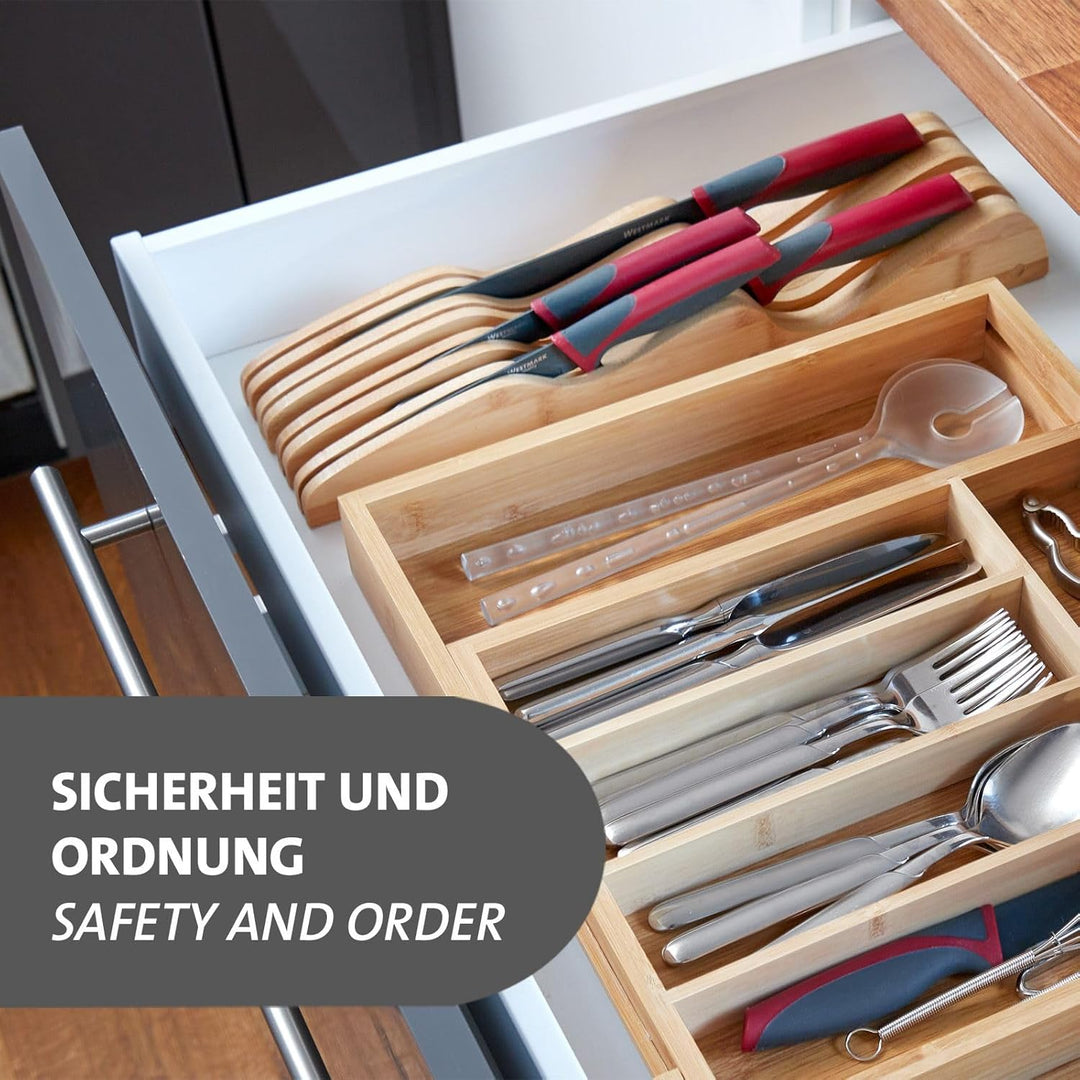 Westmark Messerablage – praktische Messeraufbewahrung für Schubladen, schlankes Design, idealer Mess