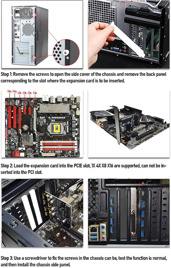 4 Port PCI Express -Expansionskarte, 6 Gbit/S PCIe Serial ATA 3.0 Expansionskarte 88SE9215 CHIP 4 Po