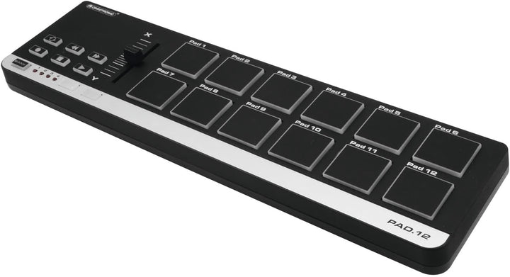 Omnitronic PAD-12 MIDI-Controller | USB-MIDI-Controller mit 12 Pads für Musiker, Produzenten und DJs