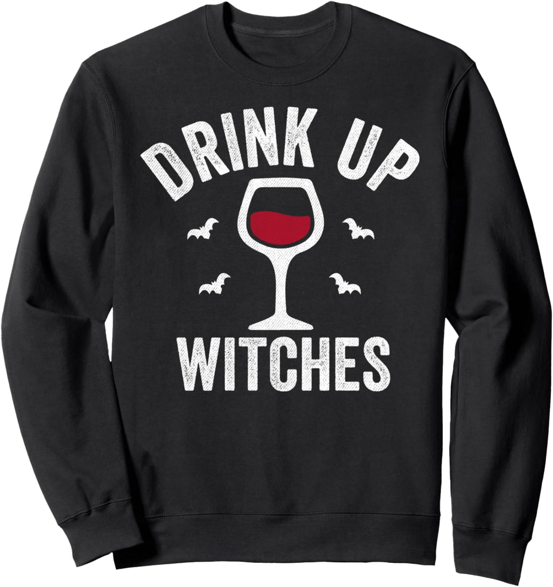 Drink Up Witches Wine Halloween Drinking Shirt Women Gift Sweatshirt