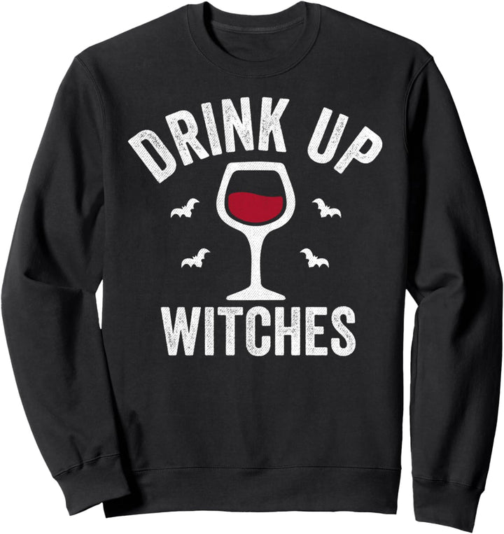 Drink Up Witches Wine Halloween Drinking Shirt Women Gift Sweatshirt