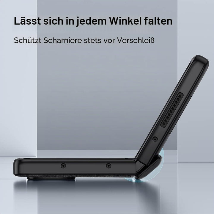 LEIAU Schutzhülle für Samsung Galaxy Z Fold 4, magnetisch, Ständer, mit Scharnierschutz – Leder-Schu