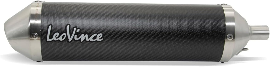 Endschalldämpfer LeoVince SLIP-ON X-FIGHT, Carbon, Edelstahl Kappe, mit Zulassung für Rieju MRT 50 /