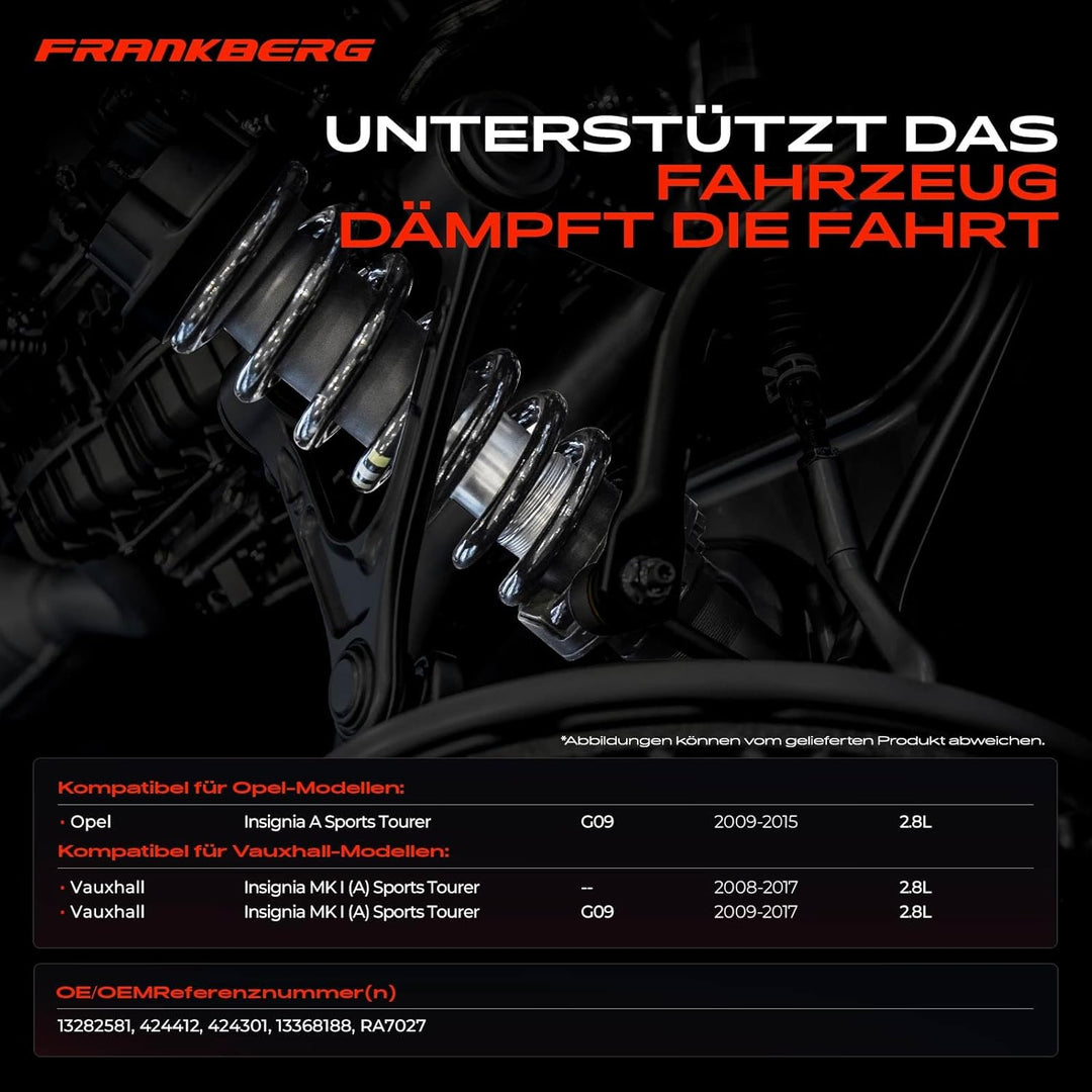 Frankberg 2x Federn Fahrwerksfeder Hinterachse Kompatibel mit Insignia A Sports Tourer G09 2009-2015