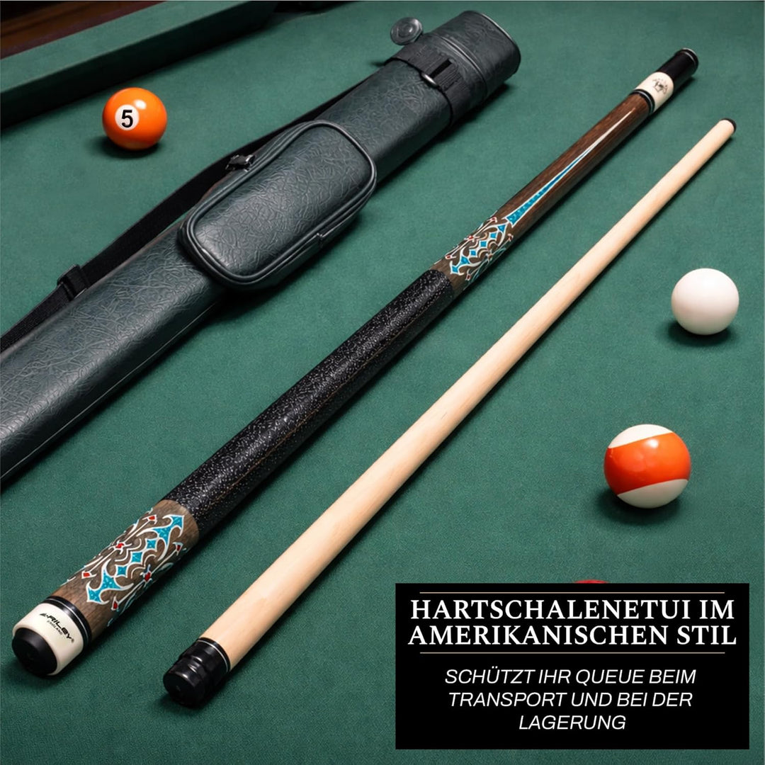 Riley Centurion American Billardqueue mit Leinenummanteltem Griff, 147 cm, 13 mm Spitzen-Gelenkschut