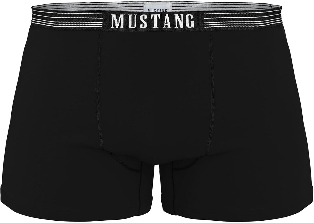 MUSTANG Men's Retro Shorts 3 Pack, Boxer Shorts, Pants, True Denim, S-XL S Schwarz, S Schwarz