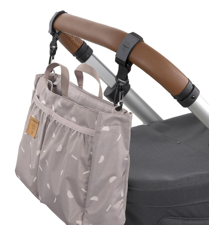 LÄSSIG Baby Kinderwagenorganizer Windeltasche Wickeltasche klein Kulturtasche inkl. Wickelunterlage/