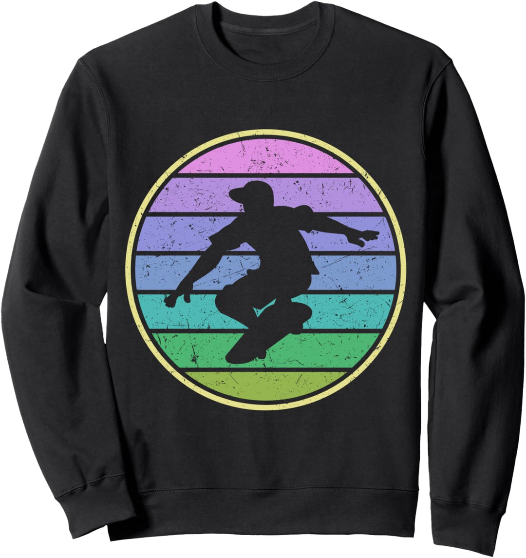 Vintage Retro Skate Skater Skateboard Skateboarding Sweatshirt