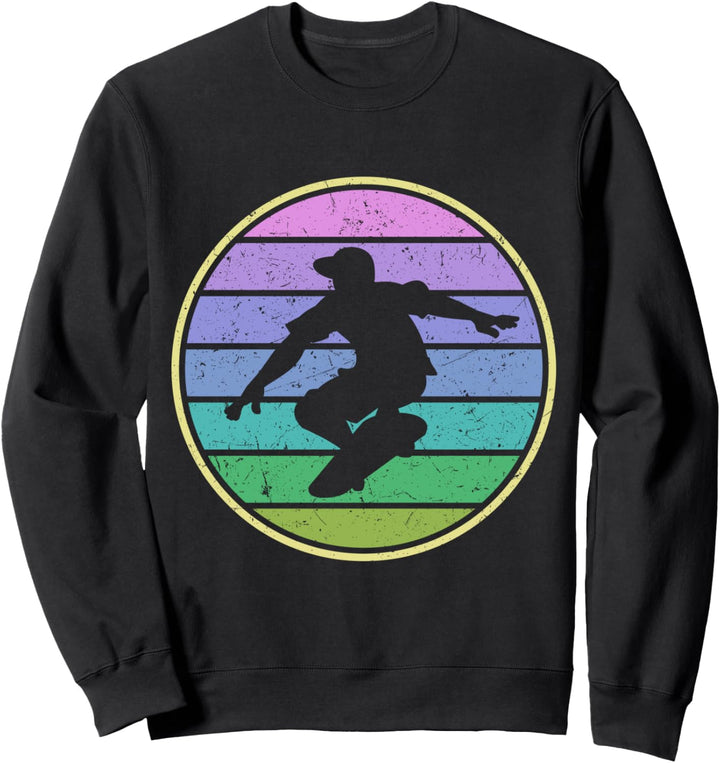 Vintage Retro Skate Skater Skateboard Skateboarding Sweatshirt