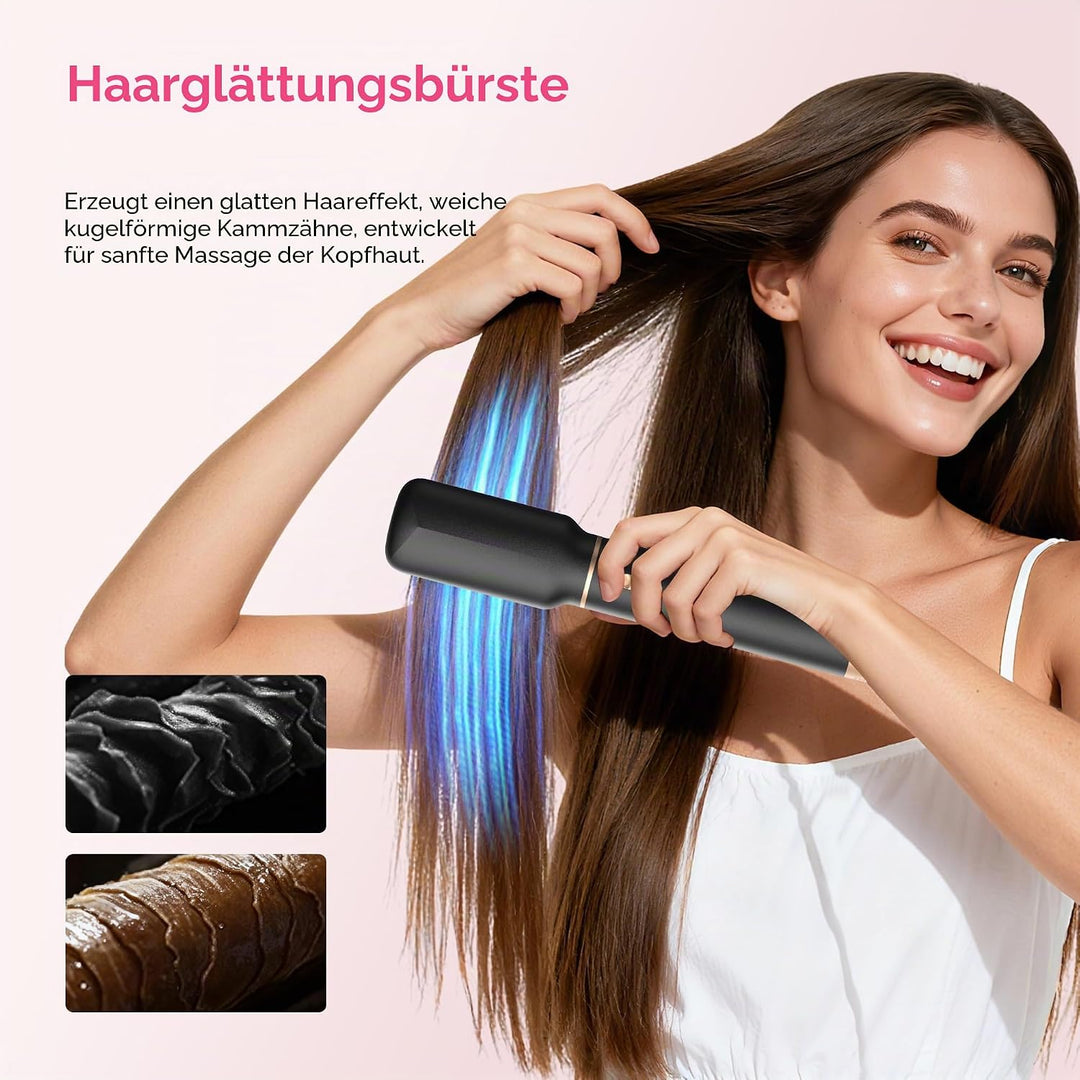 Atopskins 5 in 1 Hairstyler mit Lockenstab mit Luft Links/Rechts, 1000W Airstyler Hair Styler Set mi