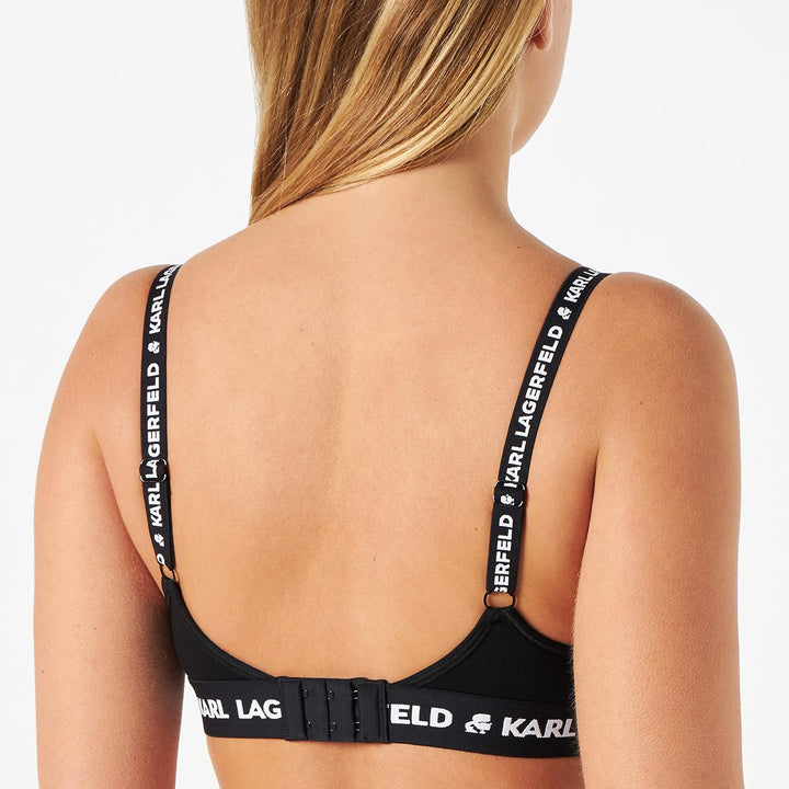 KARL LAGERFELD Damen Karl Lagerfeld Damen Logo Padded Bra Büstenhalter M Schwarz, M Schwarz