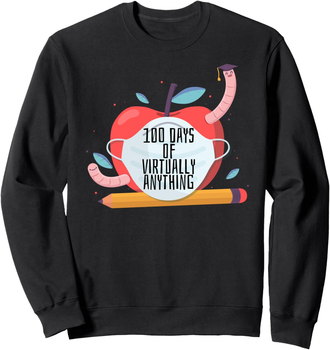 100 Tage Schule Shirt Remote virtuellen Lehrer Schüler Sweatshirt