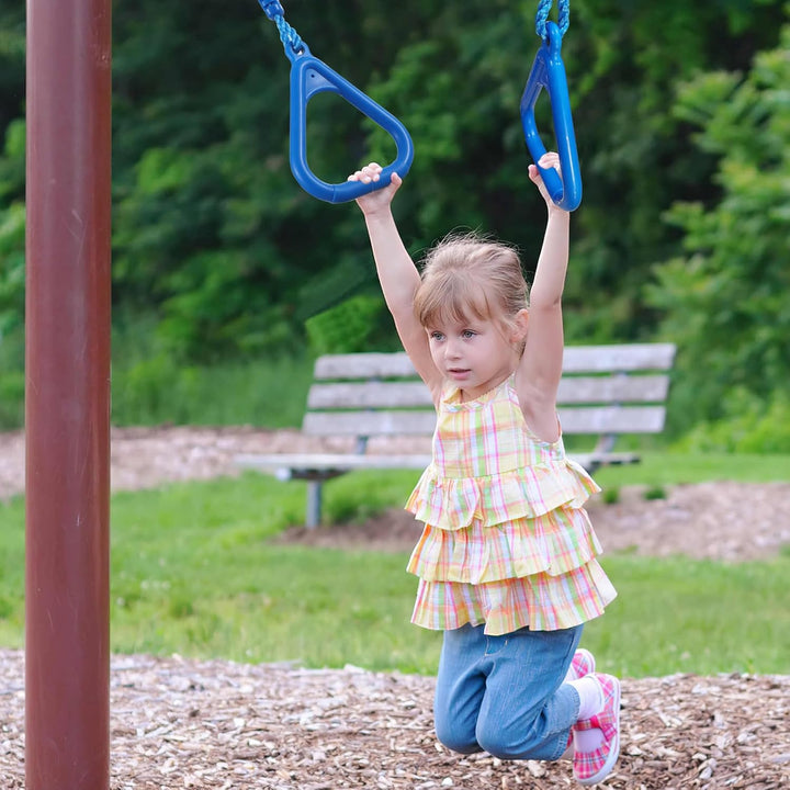 PELLOR 4 Stück Kinder Klettern Ringe, Multifunktions turnringe Kinder für Outdoor Indoor, Trapeze Ri