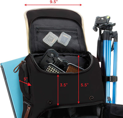 GOgroove Kamera Rucksack für Spiegelreflexkameras: DSLR Backpack ideal für Reisen, ausreichend Platz