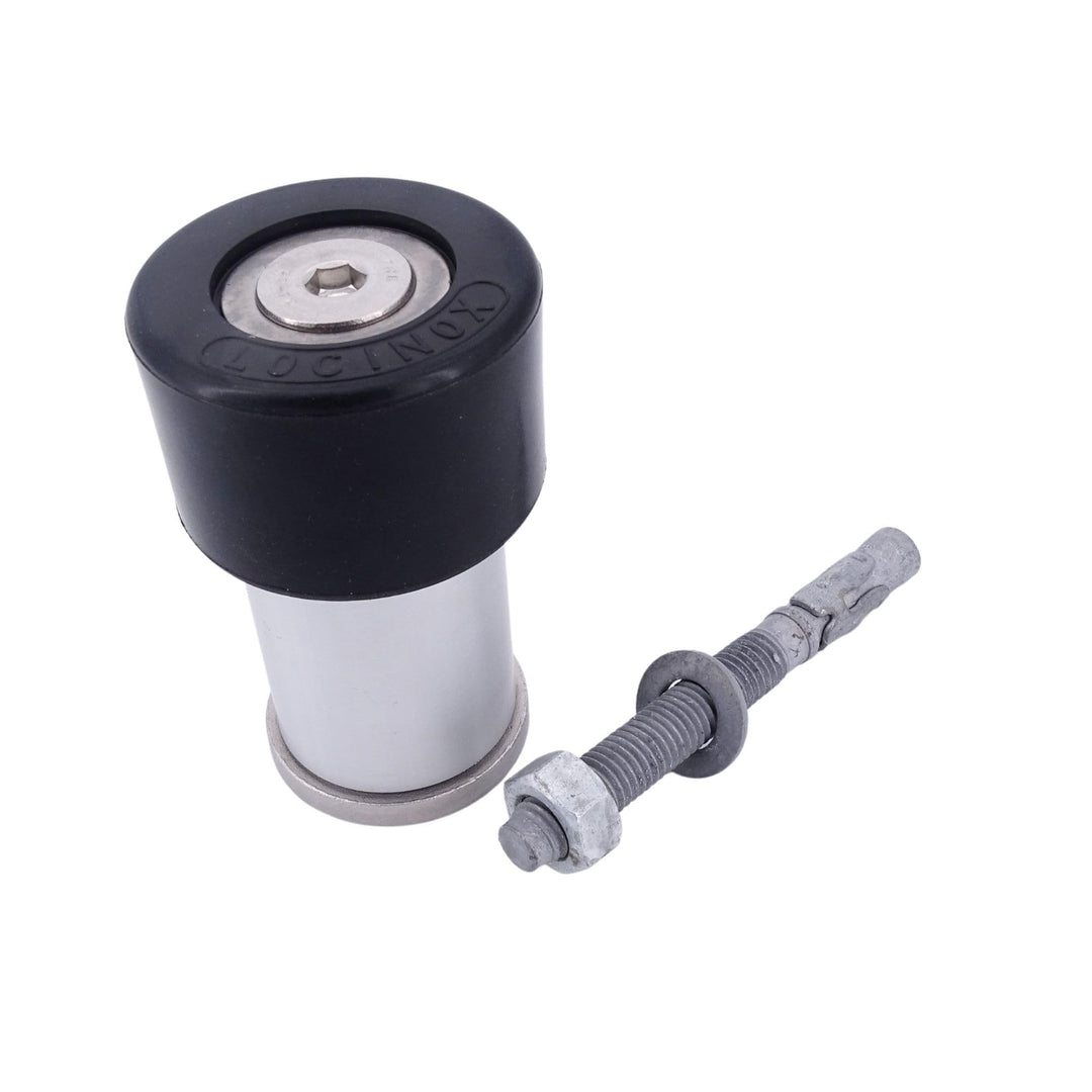 Locinox Torstopper | Torpuffer | Bodenanschlag | GATESTOP | Aluminium | Höhe: 6-14 cm | 1 Stück