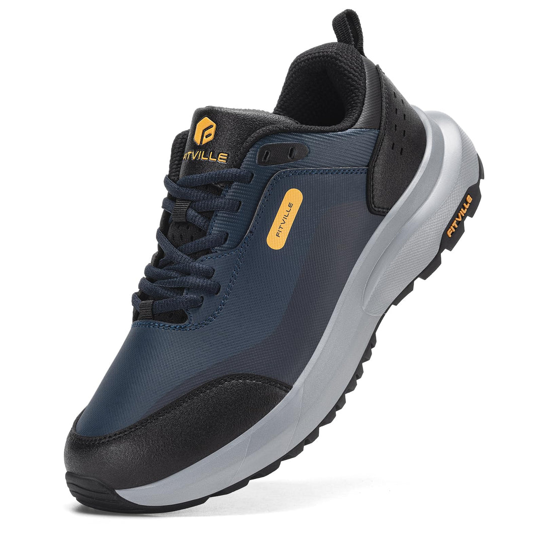 FitVille Extra Weit Wanderschuhe Herren Leicht Trekkingschuhe Wasserdicht Outdoor Schuhe Bequeme Lau