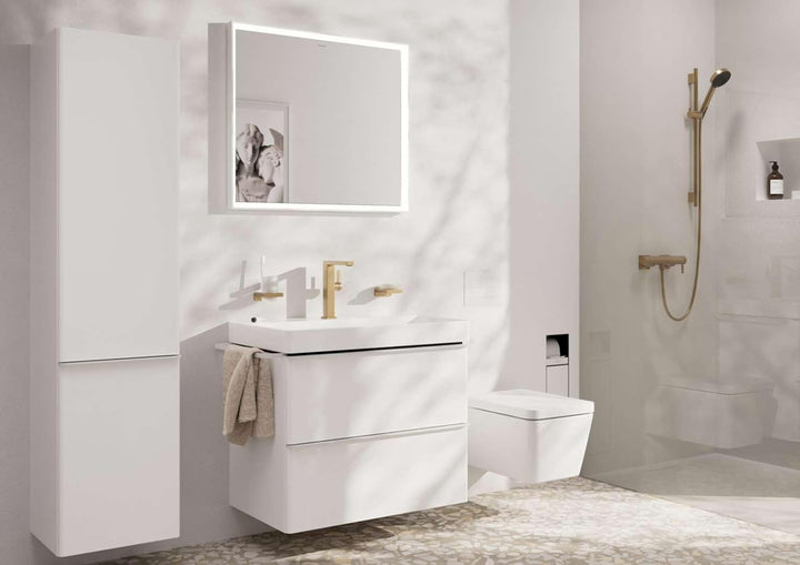 hansgrohe Tecturis E - Waschtischarmatur mit Push-Open Ablauf, energiesparend (CoolStart), Wasserhah