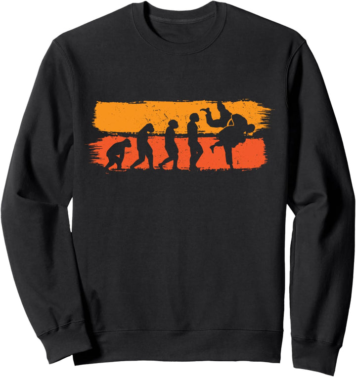 Judo Evolution cooles Judoka Retro Geschenk Sweatshirt