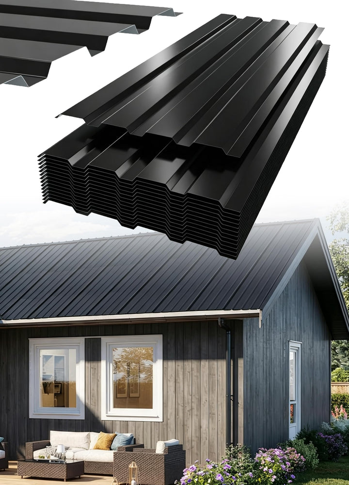 Wellplatten Dach Trapezblech 12x Profilblech 129cm x 45cm ca. 7 m², Wellblechplatten für Dach, Dachb