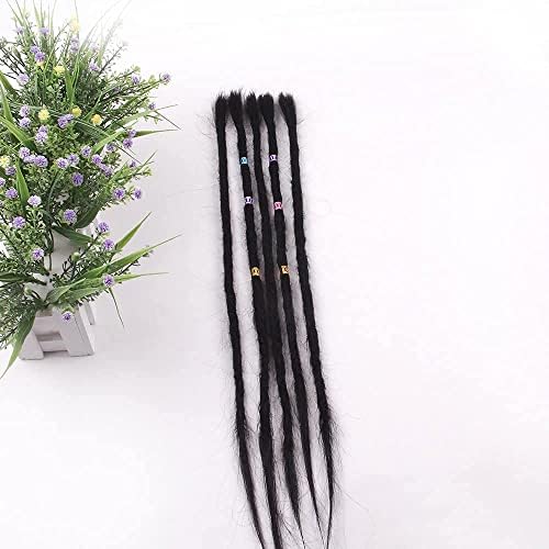 100% Echthaar Dreadlock Extensions 20 Zoll 5 Stränge/Pack Handgemachte Crochet Dreadlocks Extension